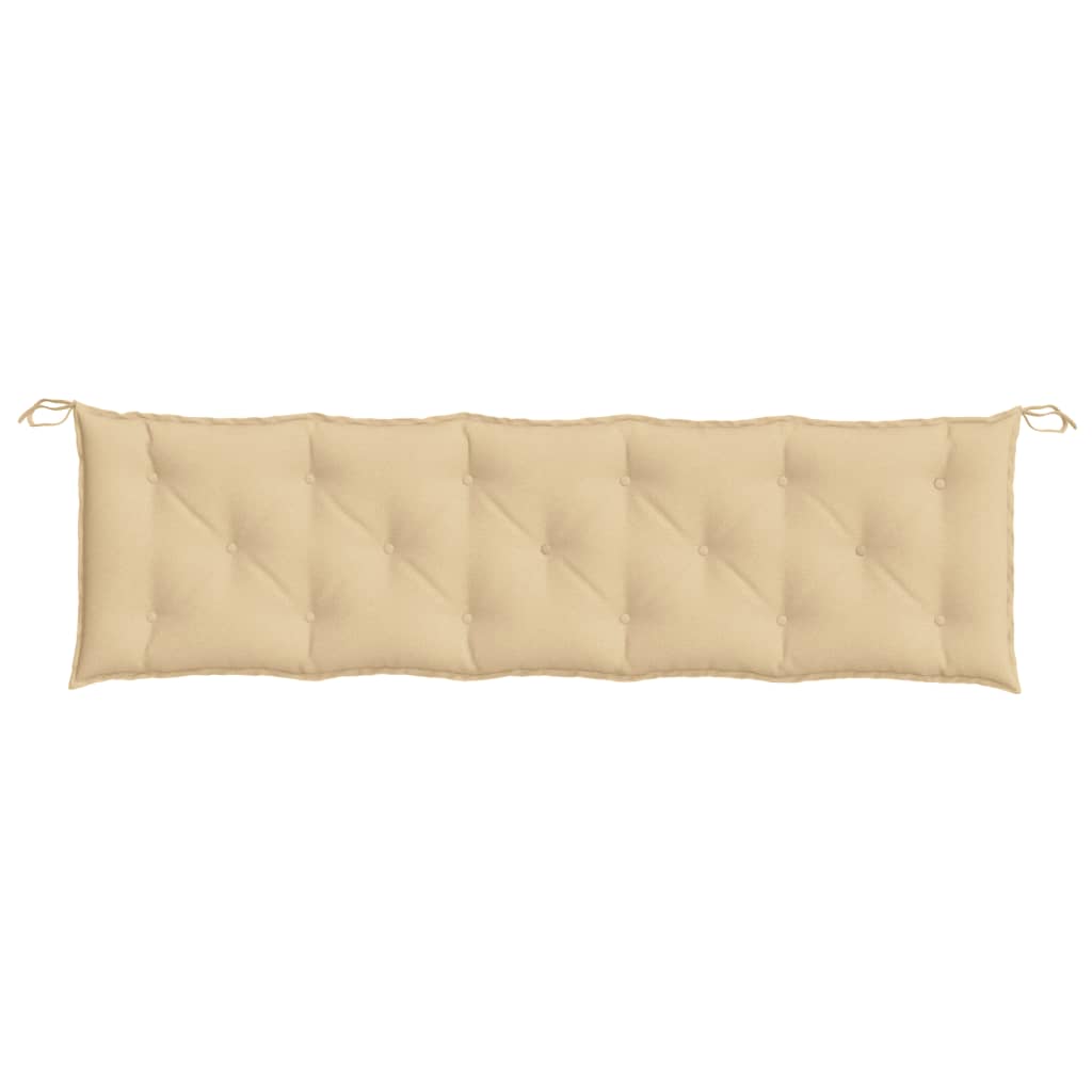 Cuscino Panca da Giardino Beige Mélange 180x50x7 cm in Tessuto