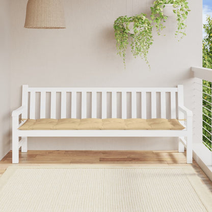 Cuscino per Panca da Giardino Beige Mélange 200x50x7 cm Tessuto | homemem39