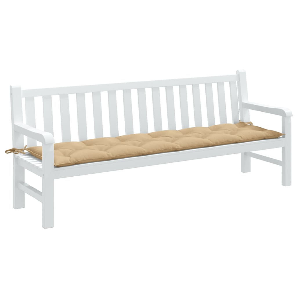 Cuscino per Panca da Giardino Beige Mélange 200x50x7 cm Tessuto | homemem39