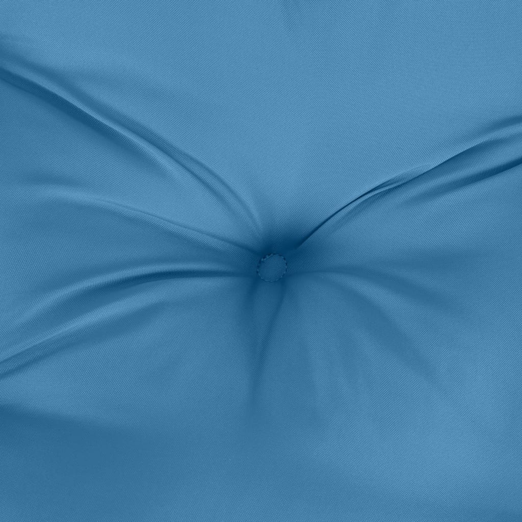 Cuscini Panca Giardino 2pz Blu Mélange 100x50x7cm Tessuto