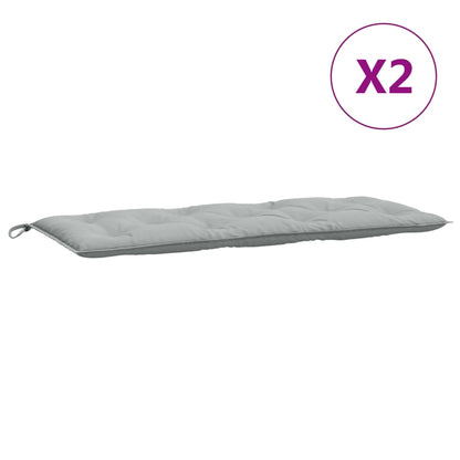 Garden Bench Cushions 2pcs Light Gray Mélange 120x50x7cm