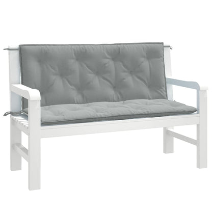 Garden Bench Cushions 2pcs Light Gray Mélange 120x50x7cm