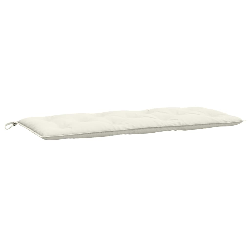 Garden Bench Cushions 2pcs Cream Mélange 120x50x7 cm in Fabric