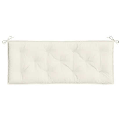 Garden Bench Cushions 2pcs Cream Mélange 120x50x7 cm in Fabric