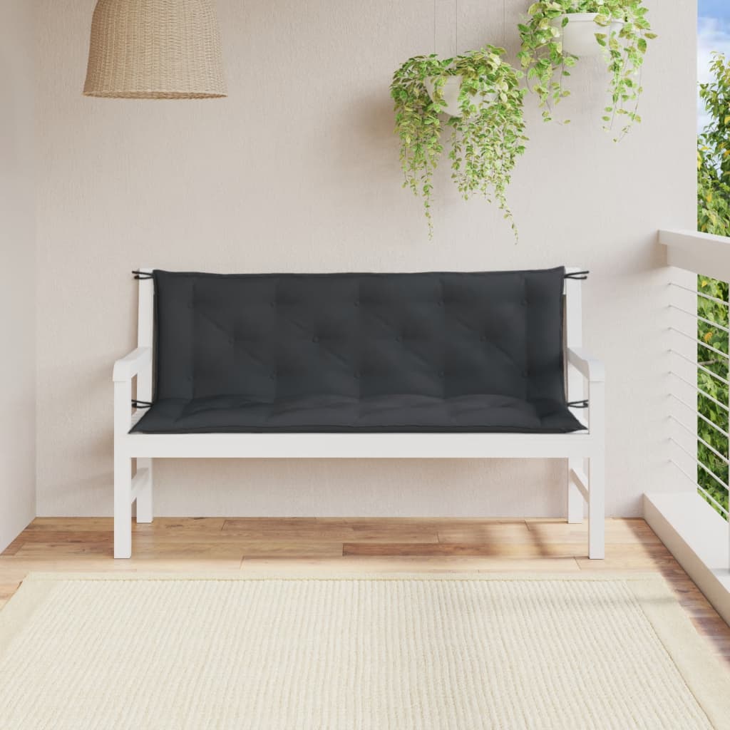 Garden Bench Cushions 2pcs Anthracite Mélange 150x50x7cm Fabric