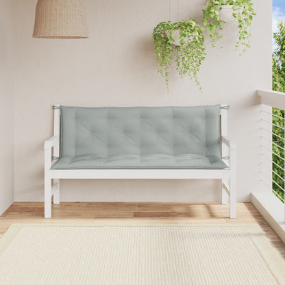 Garden Bench Cushions 2pcs Light Gray Mélange 150x50x7 cm