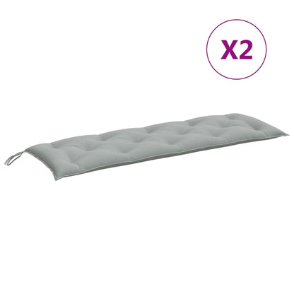 Garden Bench Cushions 2pcs Light Gray Mélange 150x50x7 cm