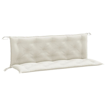 Garden Bench Cushions 2pcs Cream Mélange 150x50x7 cm Fabric