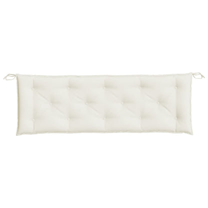 Garden Bench Cushions 2pcs Cream Mélange 150x50x7 cm Fabric