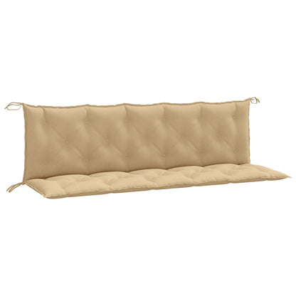 Cuscini Panca Giardino 2pz Beige Mélange 180x50x7 cm Tessuto