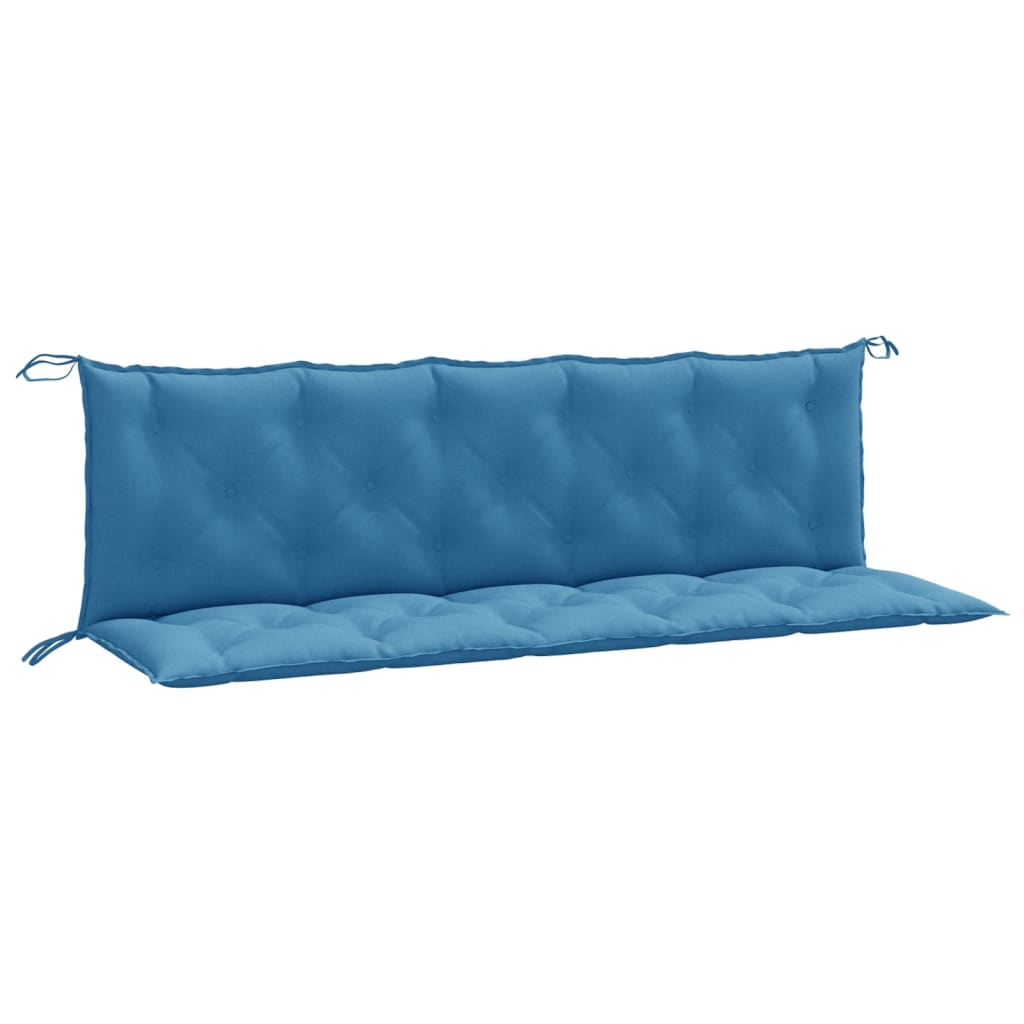 Cuscini Panca Giardino 2pz Blu Mélange 180x50x7 cm Tessuto | homemem39