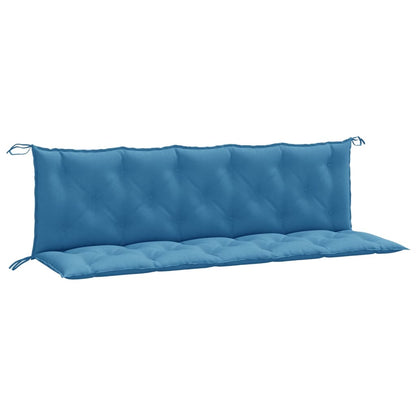 Cuscini Panca Giardino 2pz Blu Mélange 180x50x7 cm Tessuto | homemem39