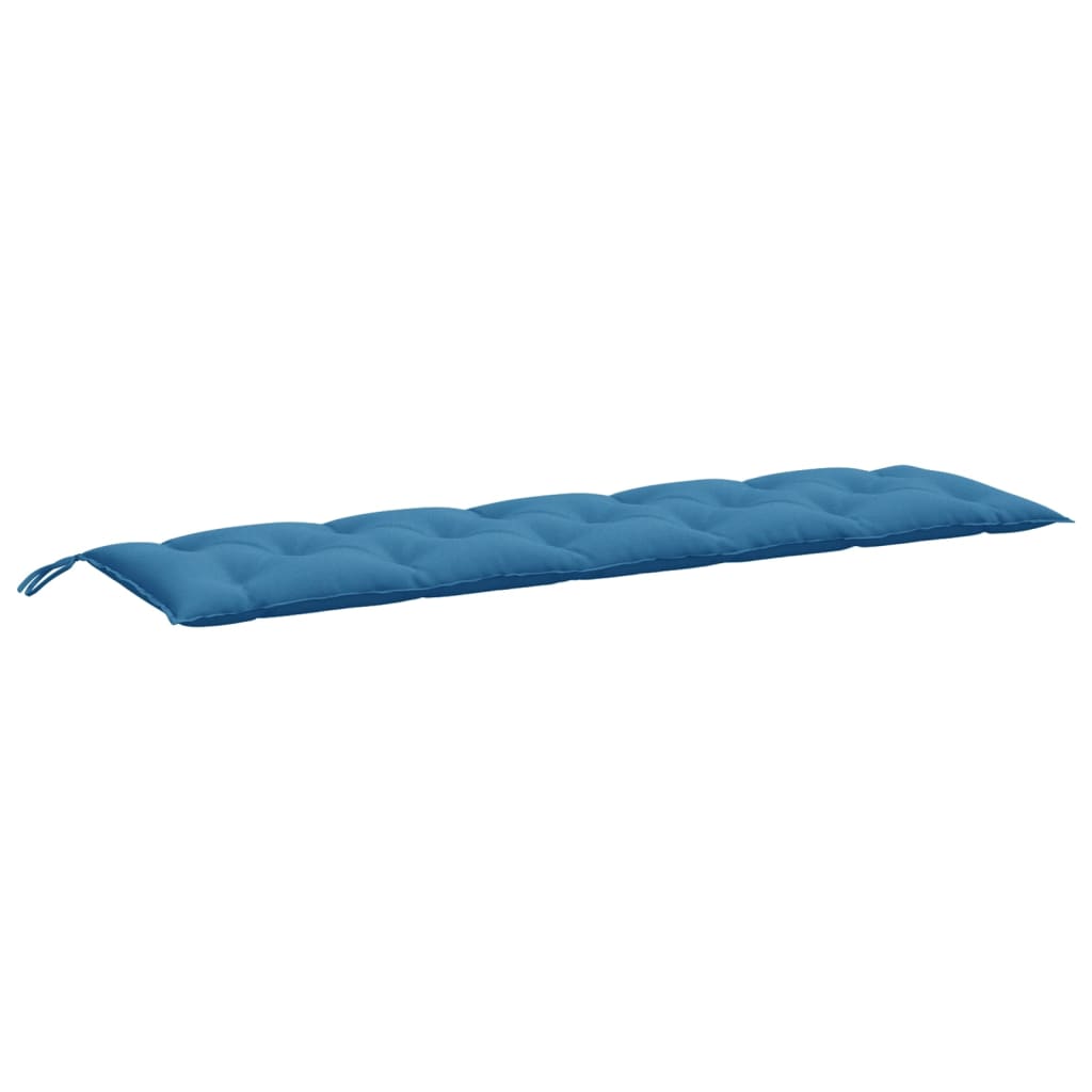 Cuscini Panca Giardino 2pz Blu Mélange 180x50x7 cm Tessuto | homemem39