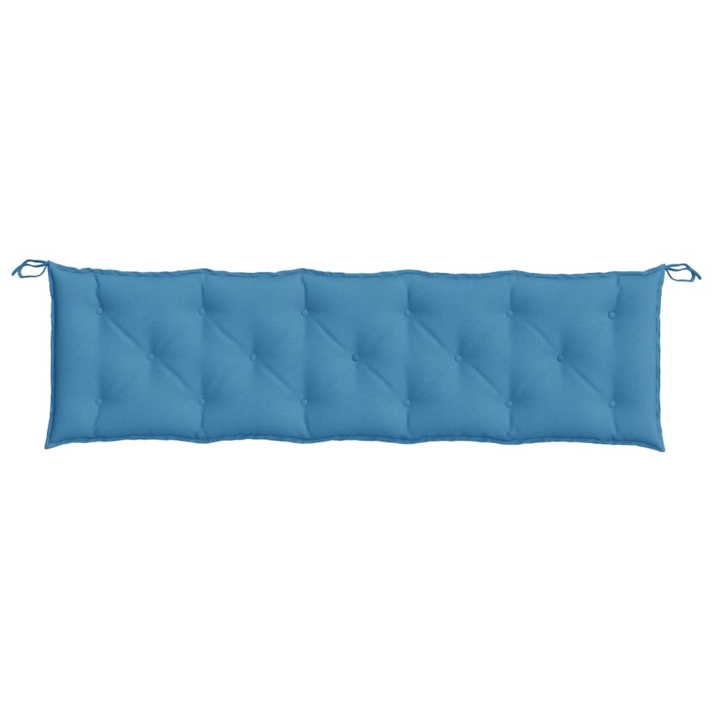 Cuscini Panca Giardino 2pz Blu Mélange 180x50x7 cm Tessuto | homemem39
