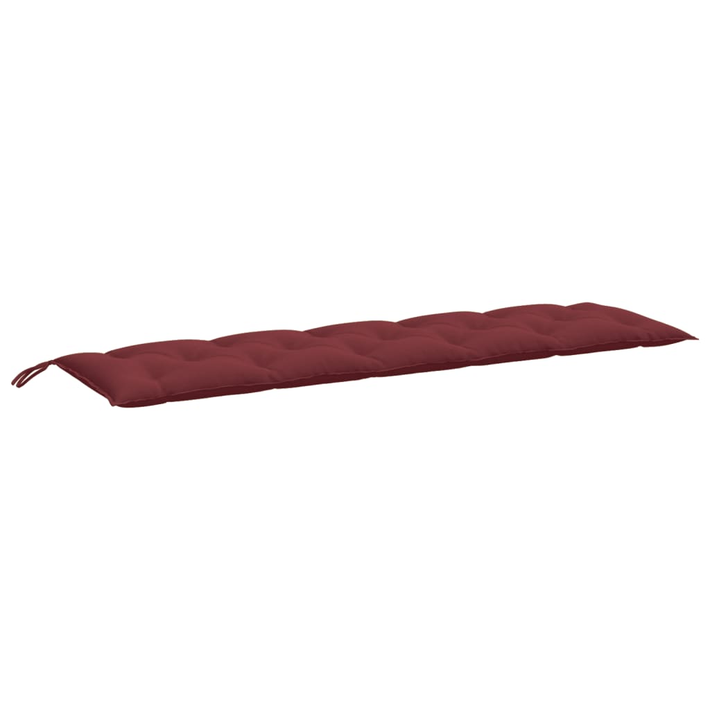 Cuscini Panca Giardino 2pz Rosso Vino Mélange 180x50x7 cm | homemem39