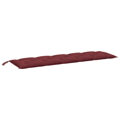 Cuscini Panca Giardino 2pz Rosso Vino Mélange 180x50x7 cm | homemem39