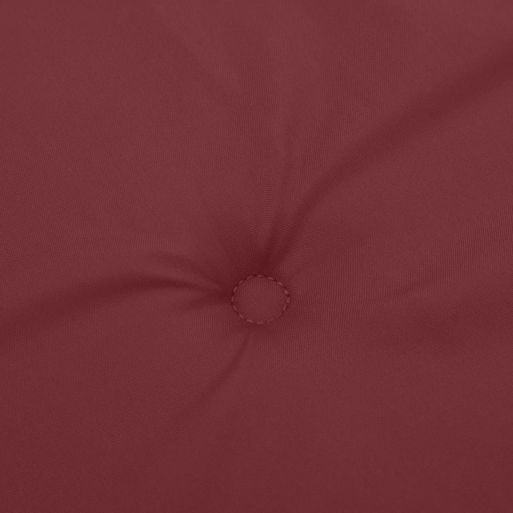 Cuscini Panca Giardino 2pz Rosso Vino Mélange 180x50x7 cm | homemem39
