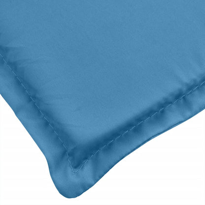 Cuscini Panca Giardino 2pz Blu Mélange 200x50x7 cm Tessuto
