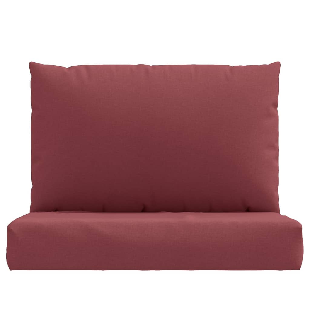 Pallet Cushions 2 pcs Wine Red Mélange in Fabric