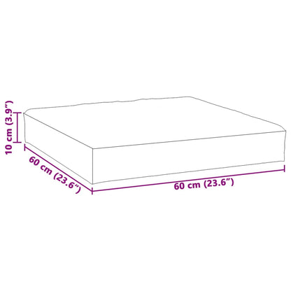 Cuscino per Pallet Grigio Scuro Mélange 60x60x10 cm in Tessuto