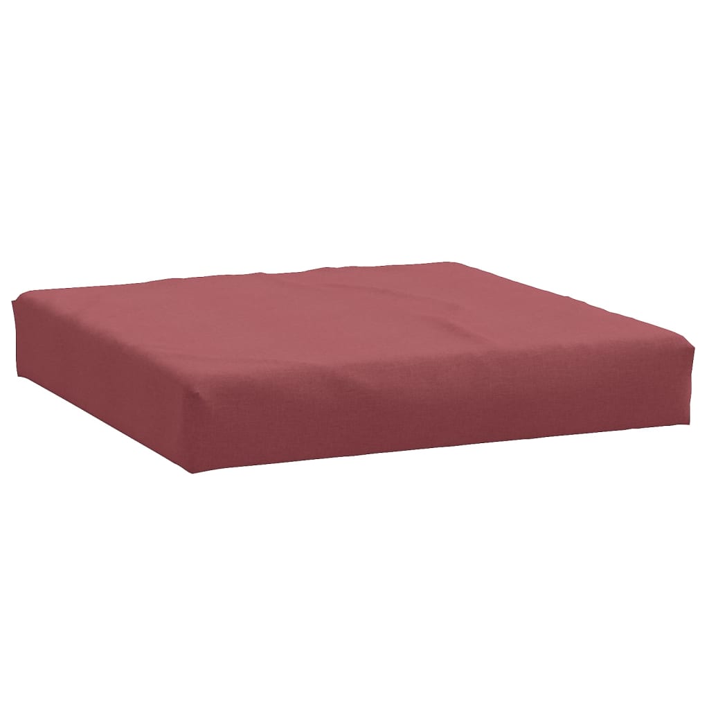 Cuscino per Pallet Rosso Vino Mélange 60x60x10 cm in Tessuto