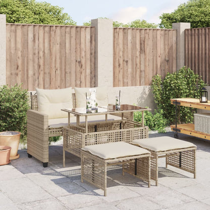 Set Divano da Giardino 4 pz con Cuscini