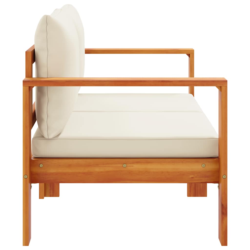 Divano da Giardino con Cuscini 2 Posti Legno Massello di Acacia - homemem39