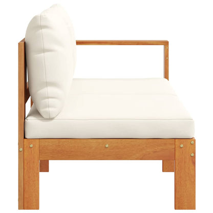 Divano Giardino con 1 Bracciolo 2 Posti Legno Massello Acacia | homemem39