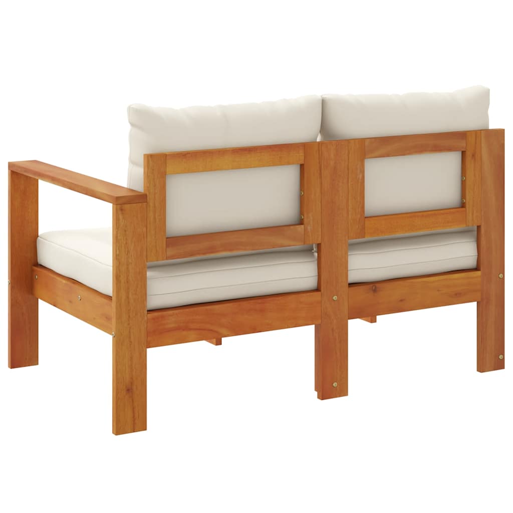Divano Giardino con 1 Bracciolo 2 Posti Legno Massello Acacia | homemem39