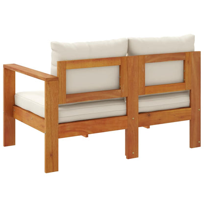 Divano Giardino con 1 Bracciolo 2 Posti Legno Massello Acacia | homemem39