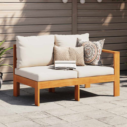 Divano Giardino con 1 Bracciolo 2 Posti Legno Massello Acacia | homemem39