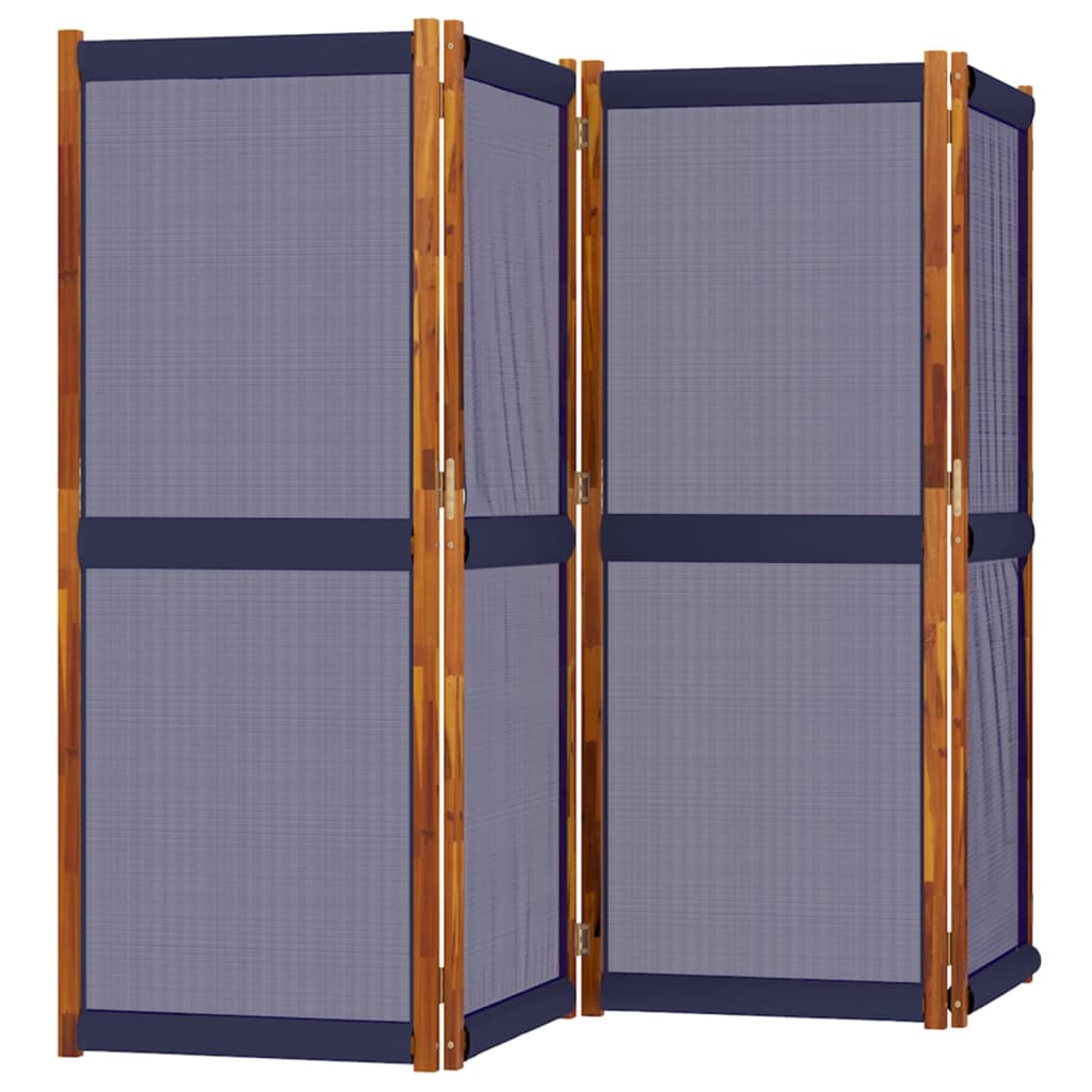 4-Panel Divider Dark Blue 280x180 cm