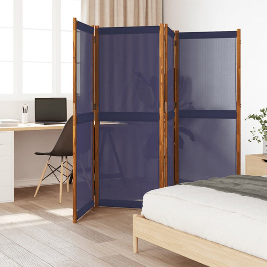 4-Panel Divider Dark Blue 280x180 cm