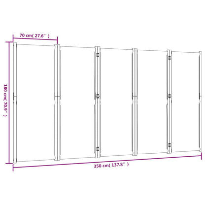 5-Panel Divider Dark Blue 350x180 cm