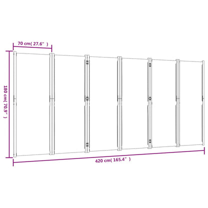 Dark Blue 6-Panel Divider 420x180 cm