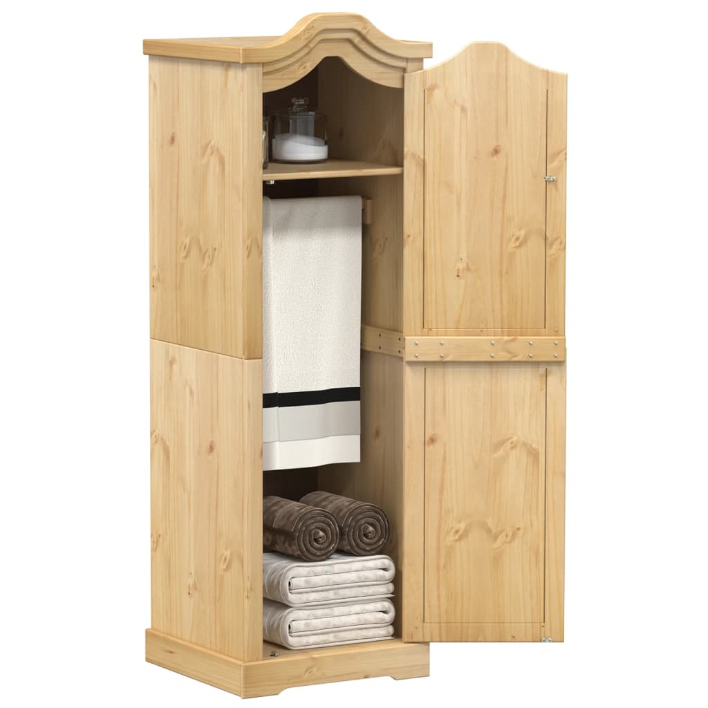 Corona wardrobe 55x52x170 cm in solid pine wood