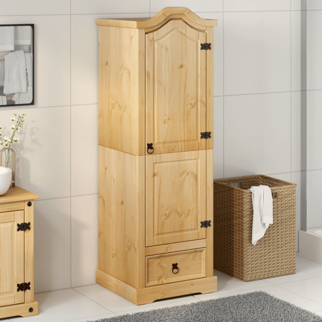 Corona wardrobe 55x52x170 cm in solid pine wood