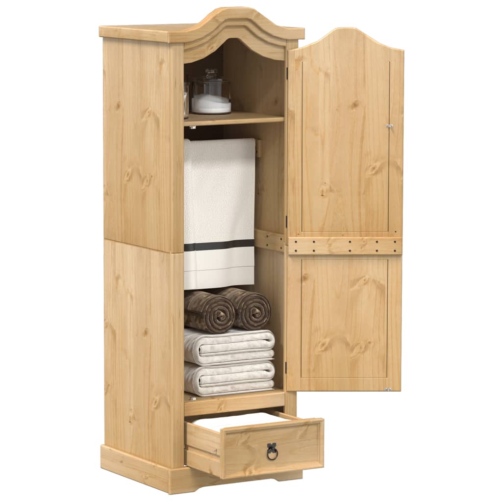 Corona wardrobe 55x52x170 cm in solid pine wood