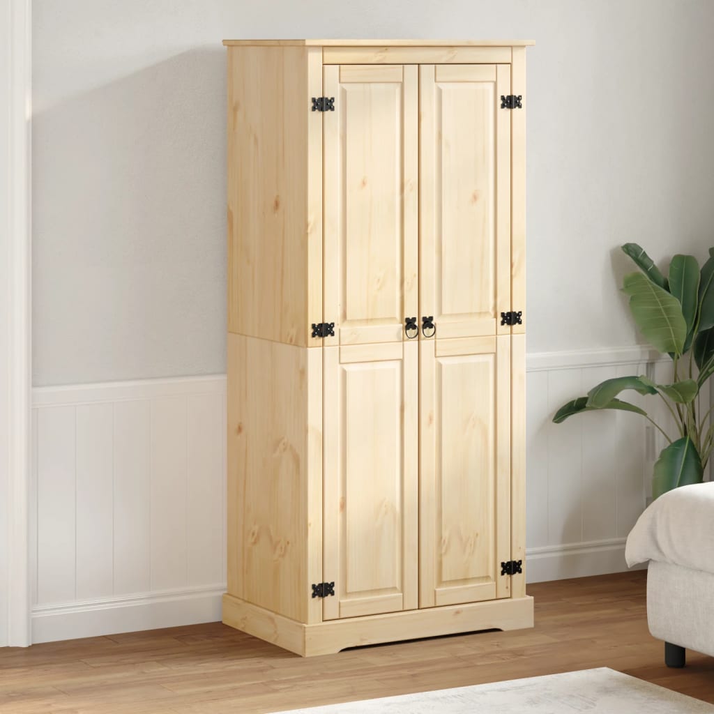 Corona wardrobe 76x50x170 cm in solid pine wood