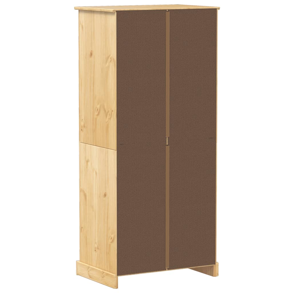 Corona wardrobe 76x50x170 cm in solid pine wood