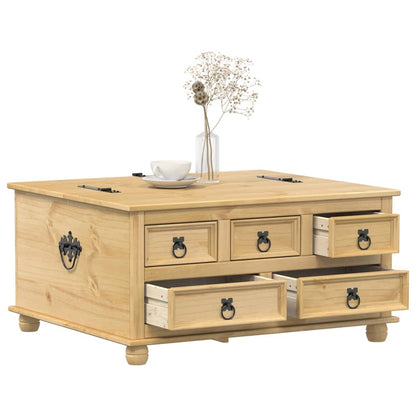 Scatola Portaoggetti Corona 90x78x45 cm Legno Massello di Pino - homemem39