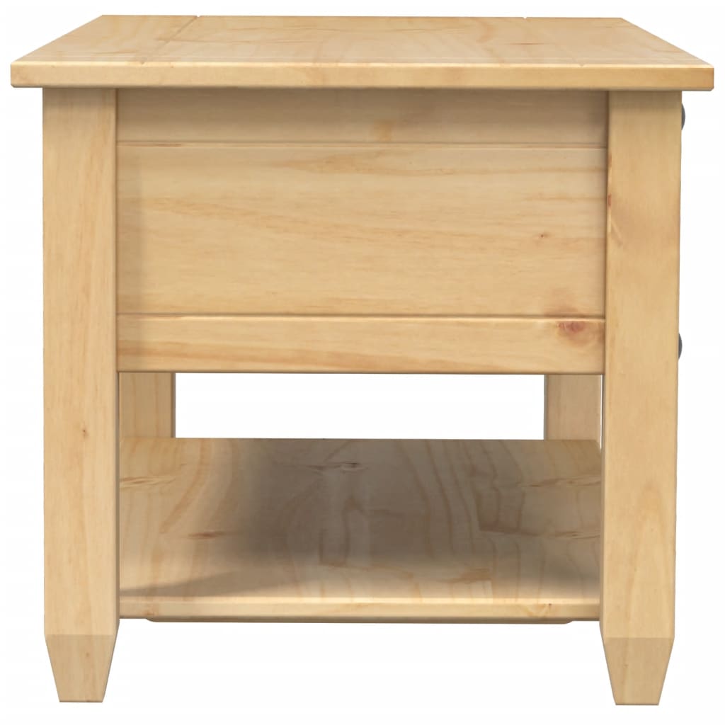 Tavolino con Cassetti Corona 100x48x45cm Legno Massello di Pino | homemem39
