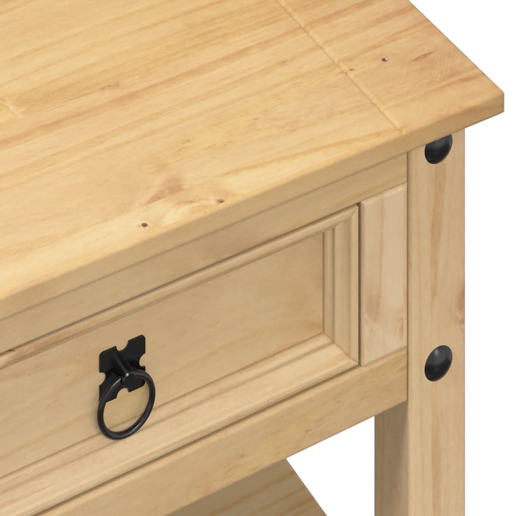 Tavolino con Cassetti Corona 100x48x45cm Legno Massello di Pino | homemem39