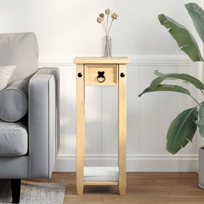 Porta Piante Corona 30x30x73 cm in Legno Massello di Pino - homemem39