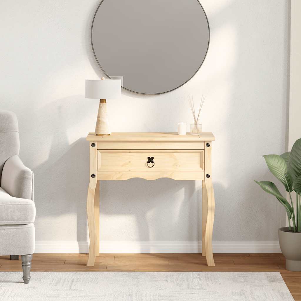 Tavolino Consolle Corona 73x35x73 cm in Legno Massello di Pino | homemem39