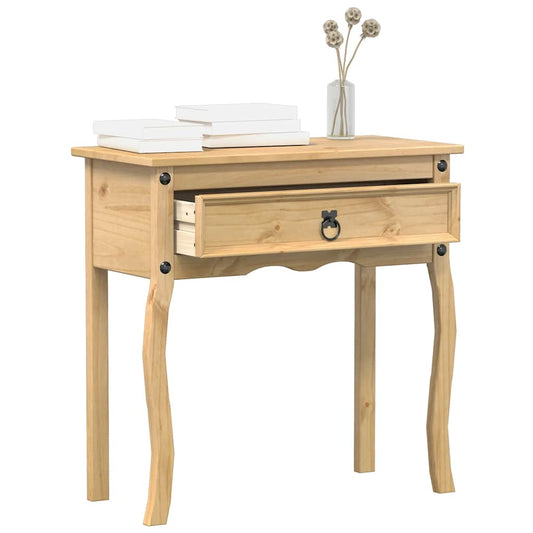 Tavolino Consolle Corona 73x35x73 cm in Legno Massello di Pino | homemem39