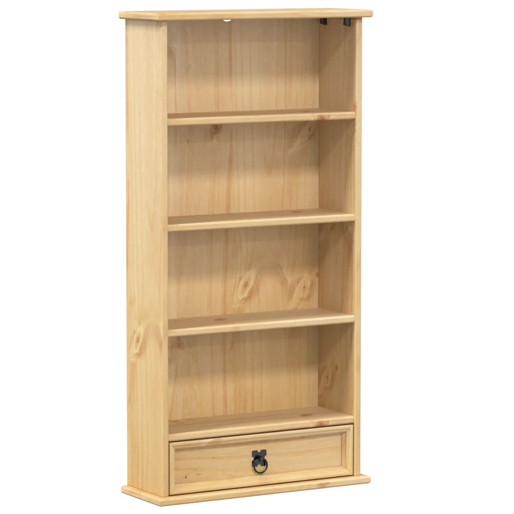 Mobile Porta CD Corona 52x17,5x103 cm in Legno Massello di Pino | homemem39