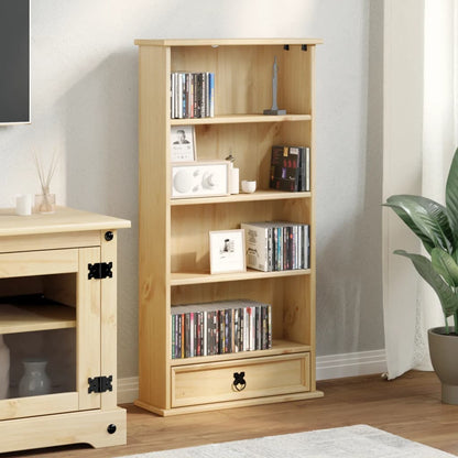 Mobile Porta CD Corona 52x17,5x103 cm in Legno Massello di Pino | homemem39