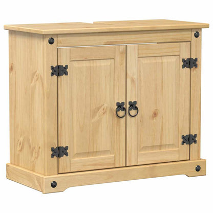 Mobile Lavabo da Bagno Corona 73x33x60cm Legno Massello di Pino | homemem39