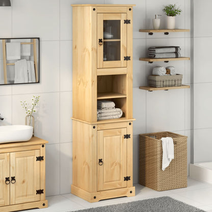 Mobile da Bagno Corona 50x40x185 cm in Legno Massello di Pino | homemem39